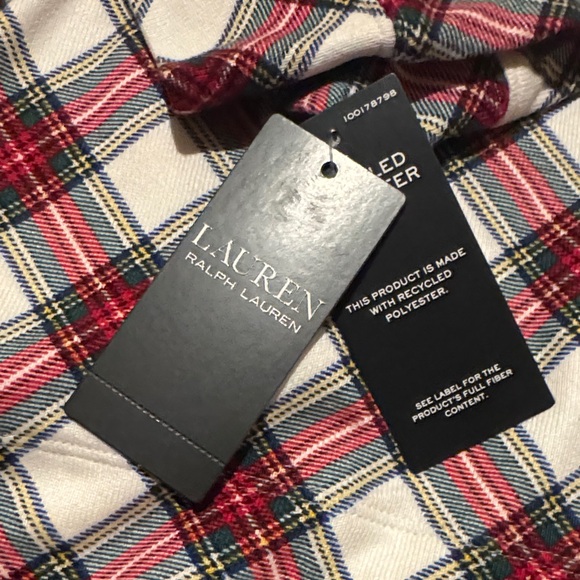 Ralph Lauren Red and Black Plaid Kids Pajama Set - Picture 5 of 14